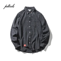 new japanese style fashionable brand color plaid full sleeve thin mens shirts hip hop autumn casual vintage striped male shirts