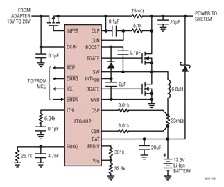 LTC4012CUF LTC4012IUF 1 LTC4012 высокая эффективность многохимическое зарядное устройство с