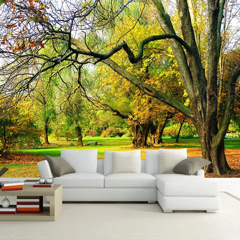 Пользовательские 3D фото обои фрески большое дерево лес Красивые Пейзажи