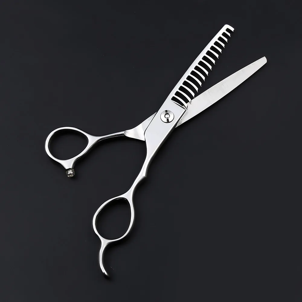 Высококачественные серебряные Парикмахерские ножницы 6 0 дюйма прямые для зубов