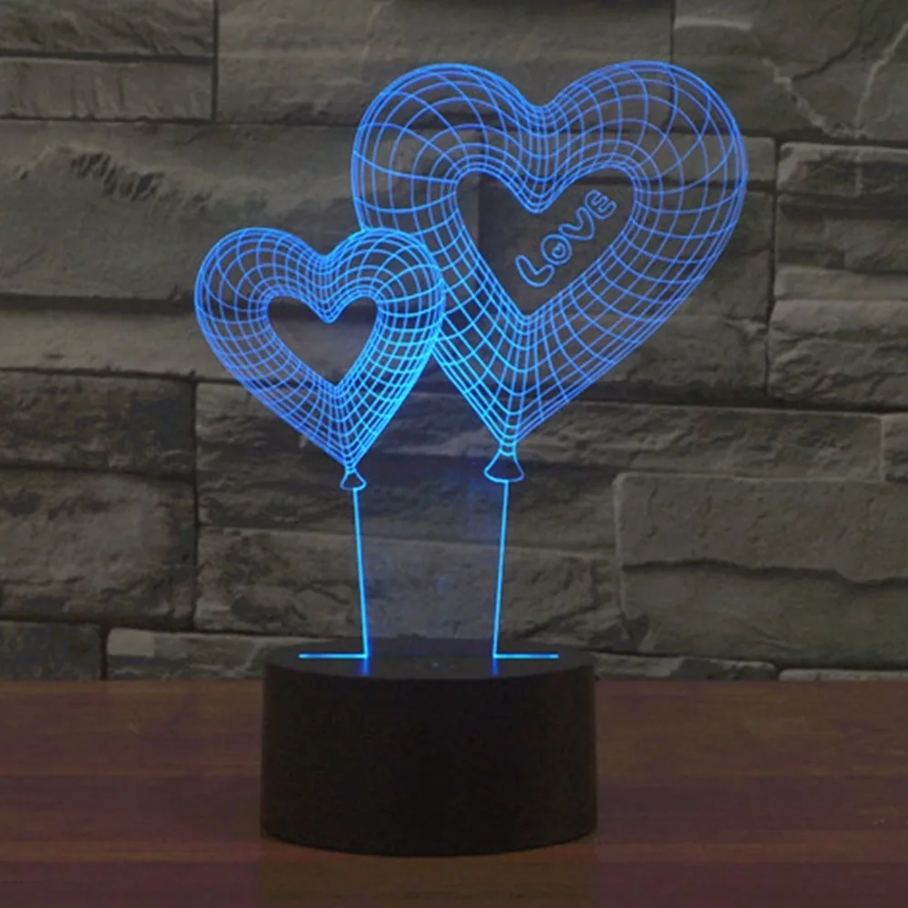 New Fantastic Night Light 7 Colors Chrismas Funny Romantic Valentine's Day Gift Xmas Decoration For Bedroom Home Lights | Лампы и