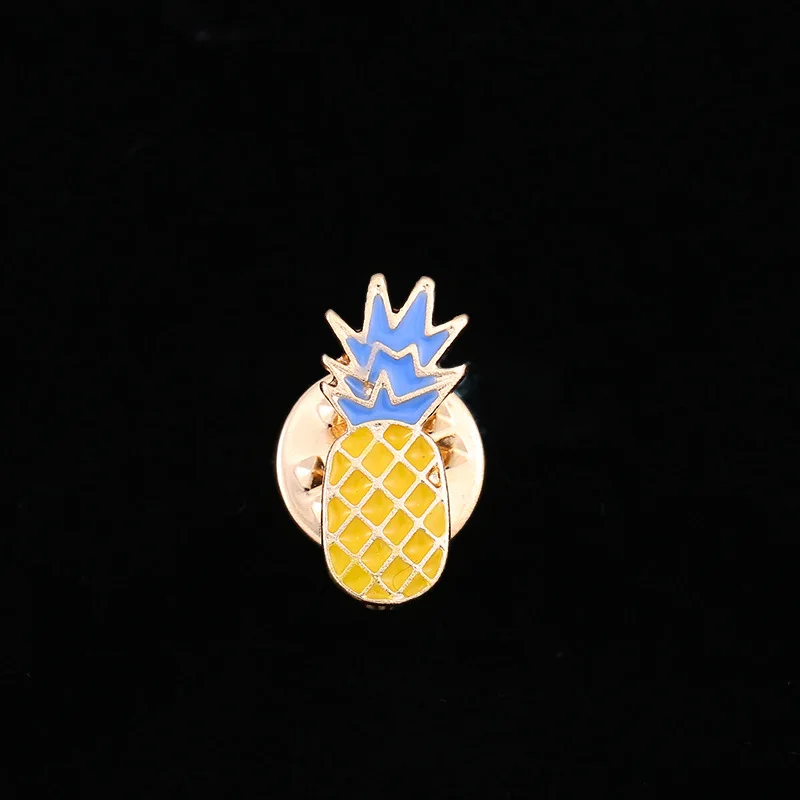 Новинка Милые Броши с изображением ананаса для женщин и мужчин эмалированный