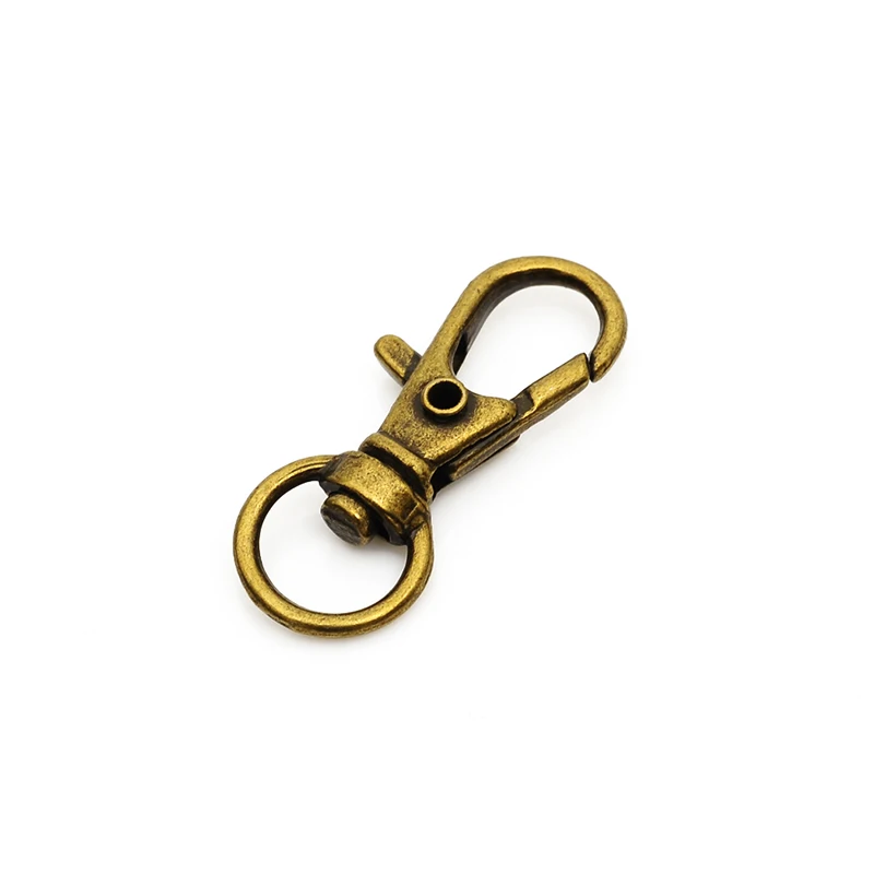 20 шт./лот оптовая продажа бронзовых родиевых застежек-карабинов застежки для