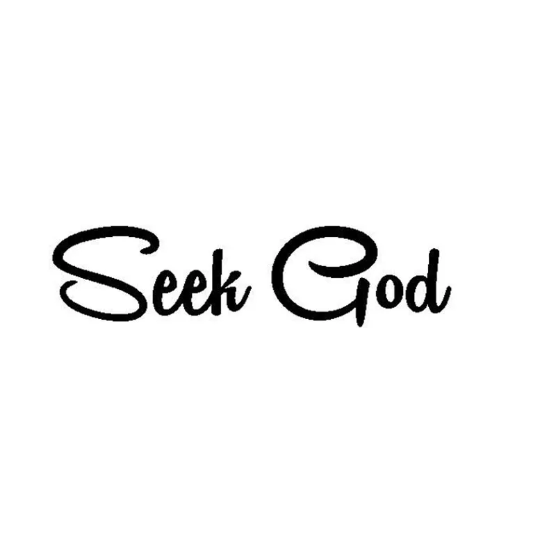 17 8*4 5 см. Классический виниловый стикер на машину с надписью SEEK GOD Christian