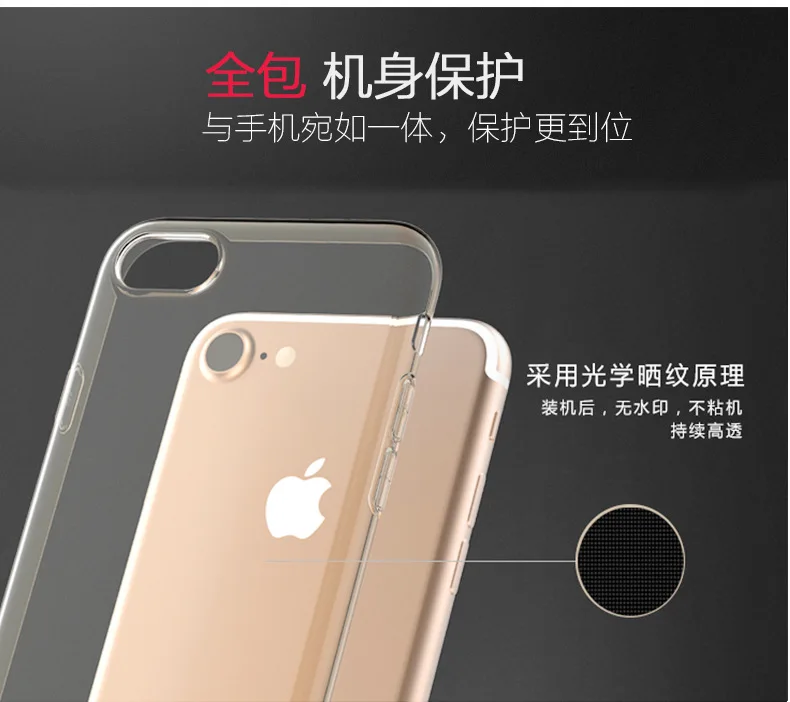 Тонкий силиконовый прозрачный ТПУ принципиально movil Coque для iphone 8 Plus Прозрачный