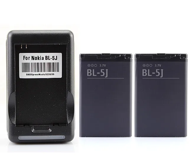 GOLDFOX 2x1320 мАч BL-5J батарея+ зарядное устройство для Nokia BL 5J для Nokia 5800 C3-00 N900 X1-01 X6 X6M X9 сменная батарея
