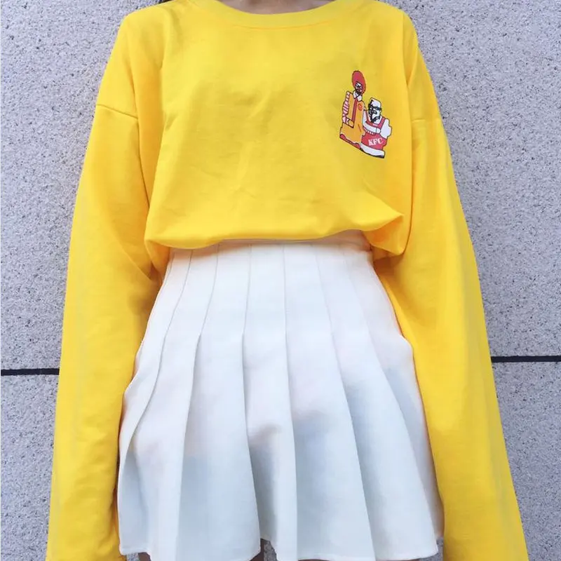 2018 Новый Футболки Для женщин поп Harajuku футболка Женская Свободные длинным рукавом