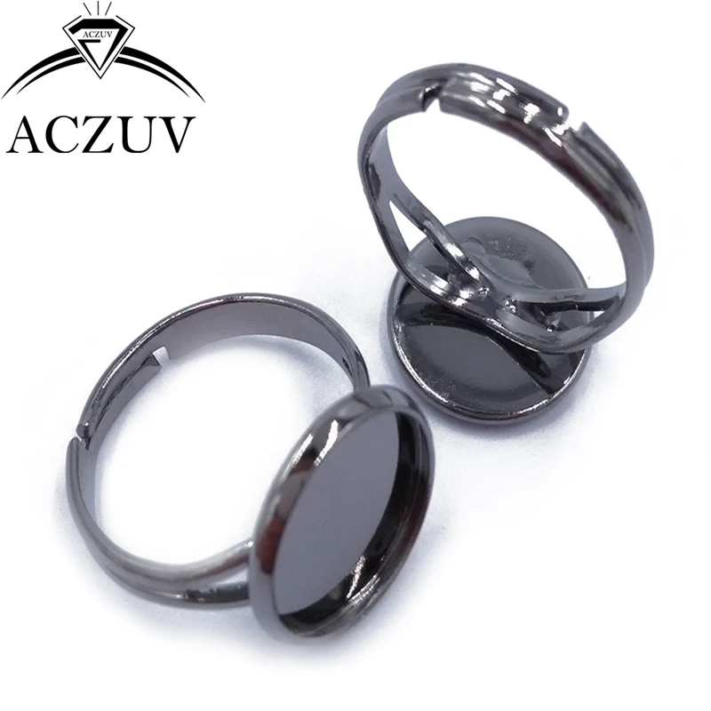 100 шт./партия Безель пустая Регулируемая кольцевая основа настройки кабошона