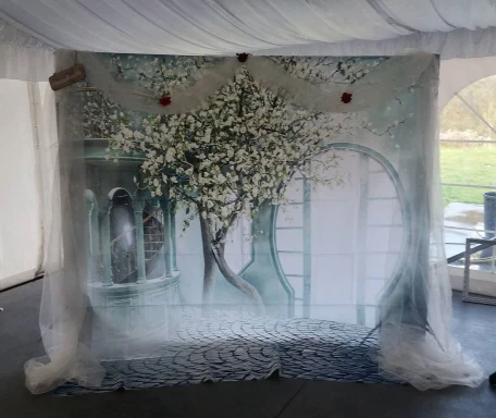 Allenjoy Romantic wedding background Tree Misty Garden Door photo studio backdrop vinyl fabric photography backgrounds | Электроника