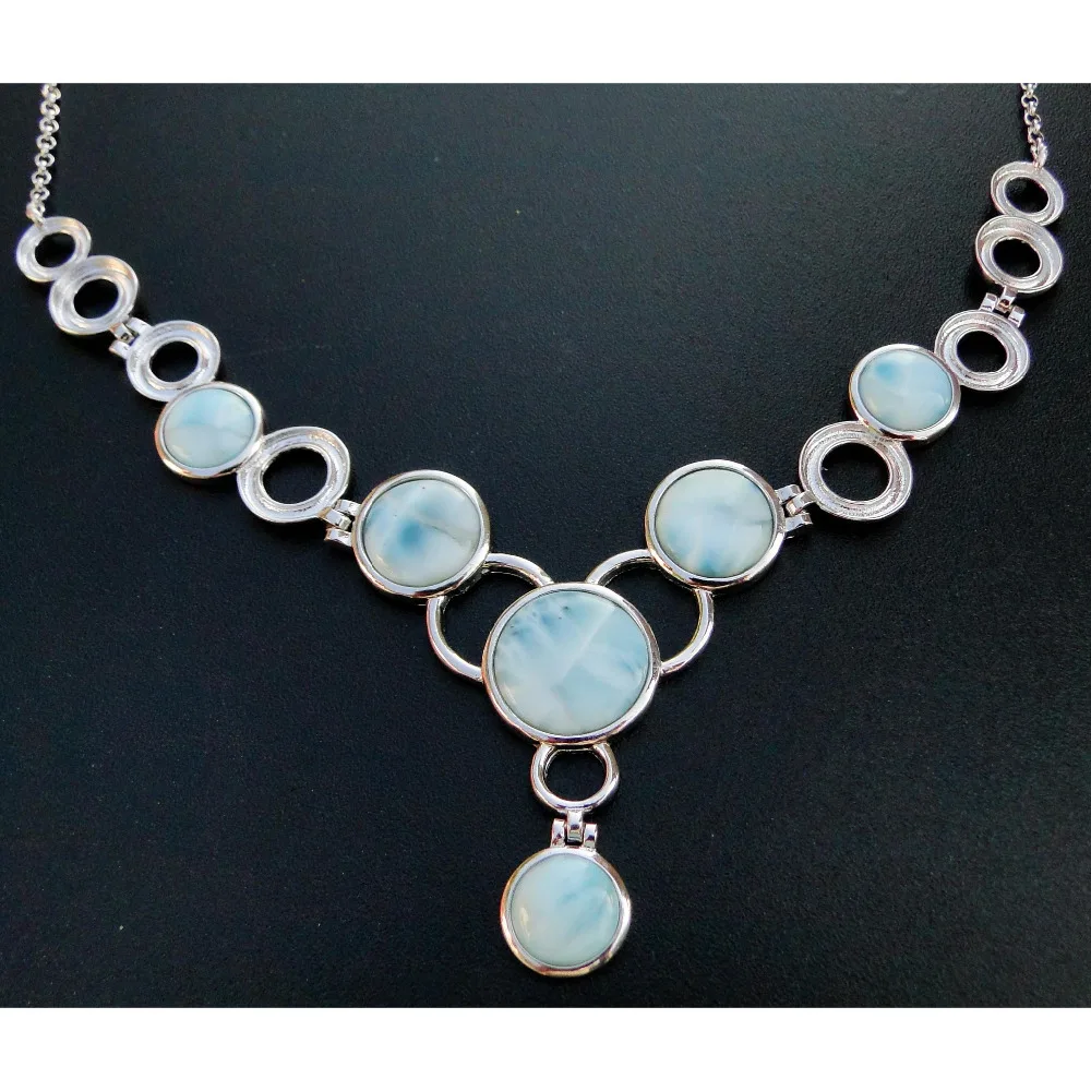 Богемное ювелирное ожерелье из натурального лиримара Y образной формы подвеска