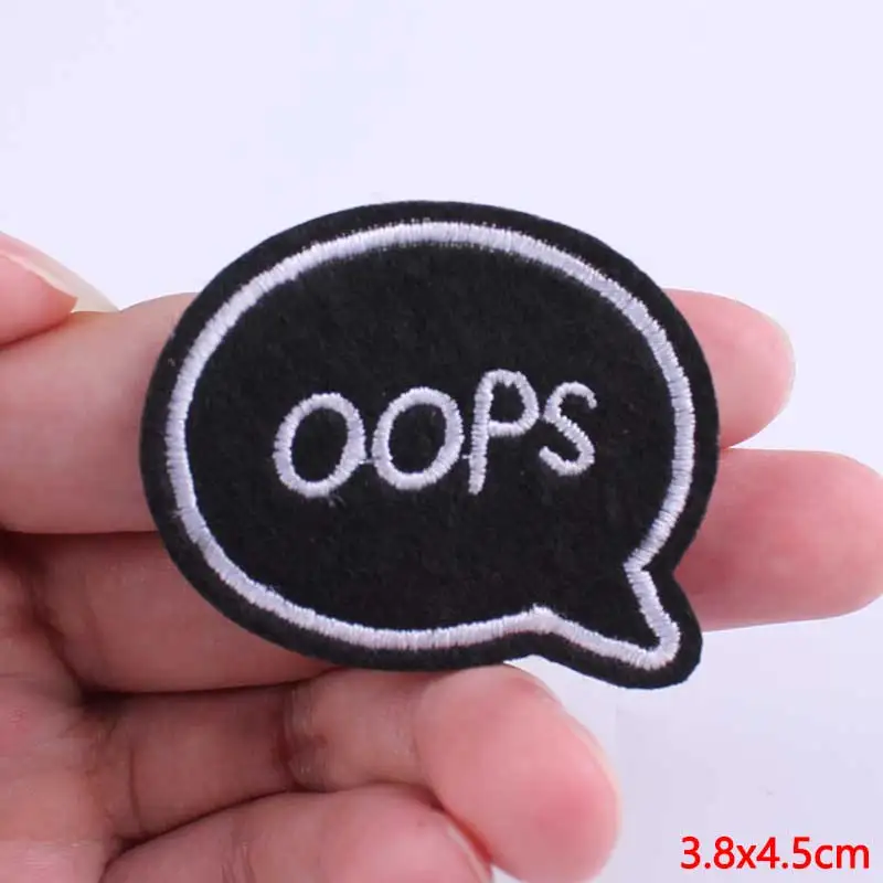 F-PE0130CT Punk Biker Patch Iron on Patches On Clothes Embroidered Letter Patches For Clothing Star Wars Patches Accessories Badges F - Цвет: F-PE0130CT