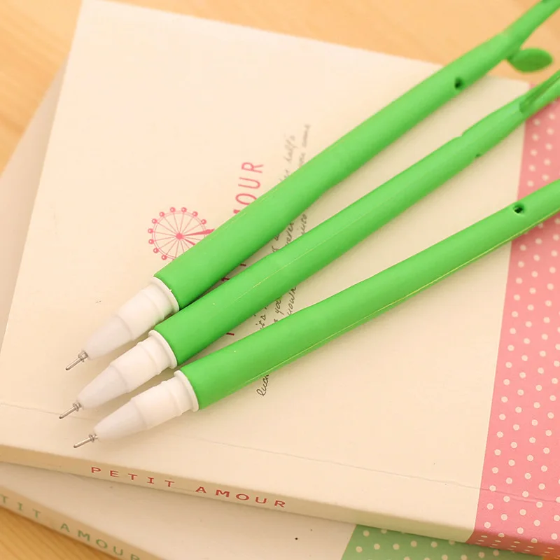 

12pcs/lot Novelty Sunflowers shaped gel pen Cute Silicone smile face 0.38mm black flower ink pen Korean stationery school supply