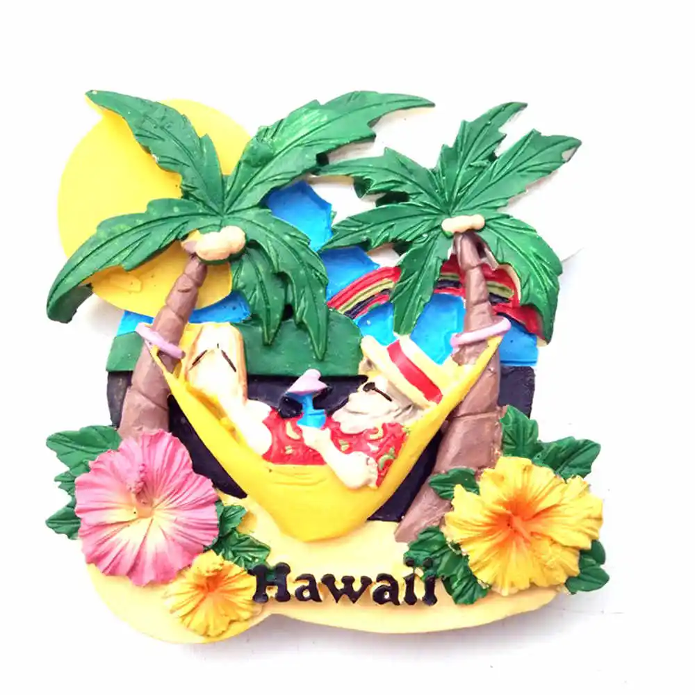 Hawaiian Holiday Горячая 3D мир Путешествия Холодильник Магниты На Холодильник супер магнит стикер стены украшение дома туристический сувенир искусство ремесла DIY - Цвет: Hawaiian Holiday