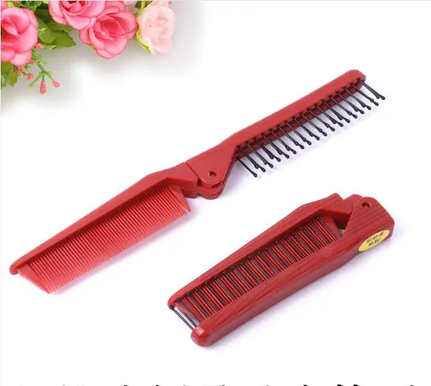 

2 Pcs Portable Mini Folding Comb Small Travel Hair brush comb