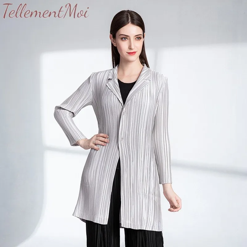 Демисезонный пальто для женщин Повседневное однобортная модель миди длинный