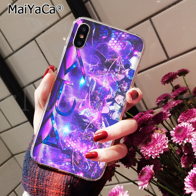 A2 MaiYaCa kda league of legends ТПУ мягкий силиконовый прозрачный чехол для телефона для iPhone 8 7 6 6S Plus 5 5S SE XR X XS MAX Coque Shell - Цвет: A2