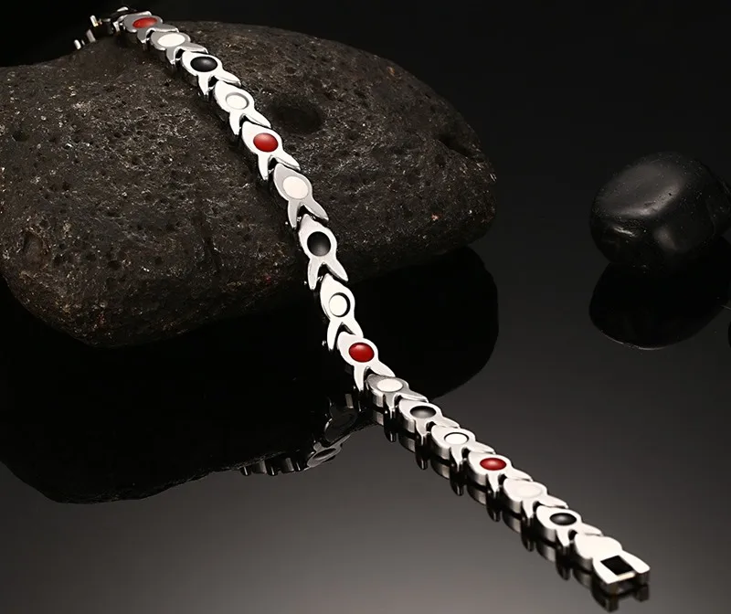 Магнитный браслет здоровья titanium стальной оптом элементами Германия мода