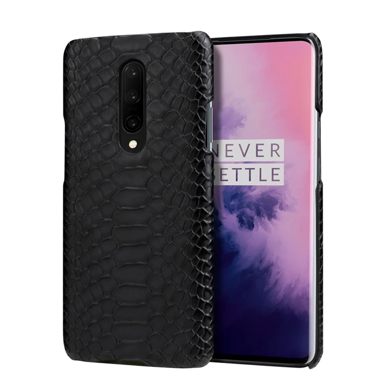 for Oneplus 7 Pro Snake Case PU Leather One Plus 6 6T Back Cover Luxury Bag |