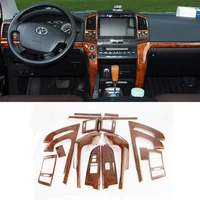 for toyota land cruiser 200 2008 2015 interior wooden color trim cover package chrome car styling accessory