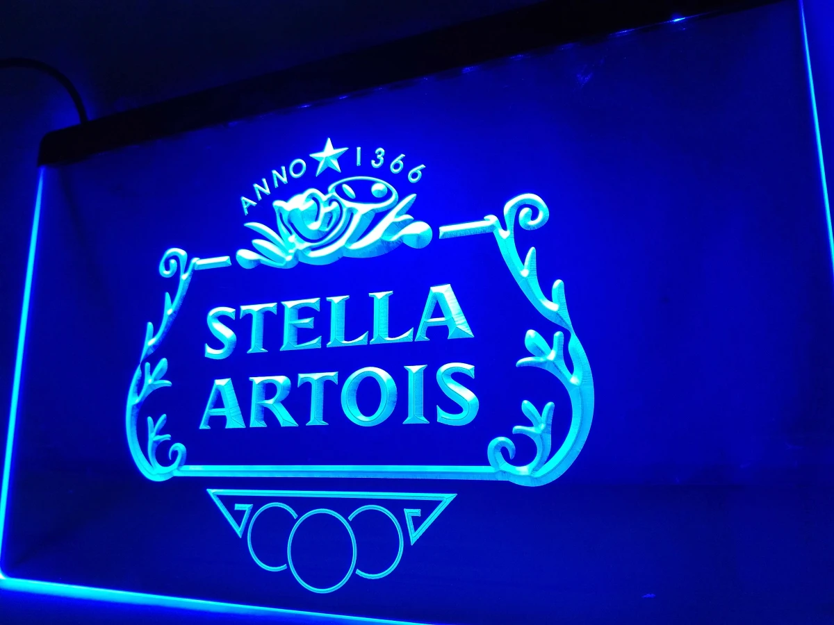 

LE075-Новый Stella Artios Anno 1366 бар светодиодный неоновый свет вывеска домашний декор ремесла