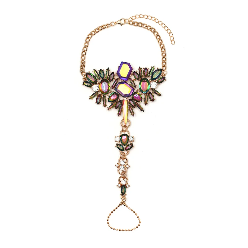 JURAN, сексуальный массивный браслет с кристаллами,, ножные браслеты и браслеты в богемном стиле, женские браслеты с кристаллами, для женщин, макси ювелирные изделия Q1207