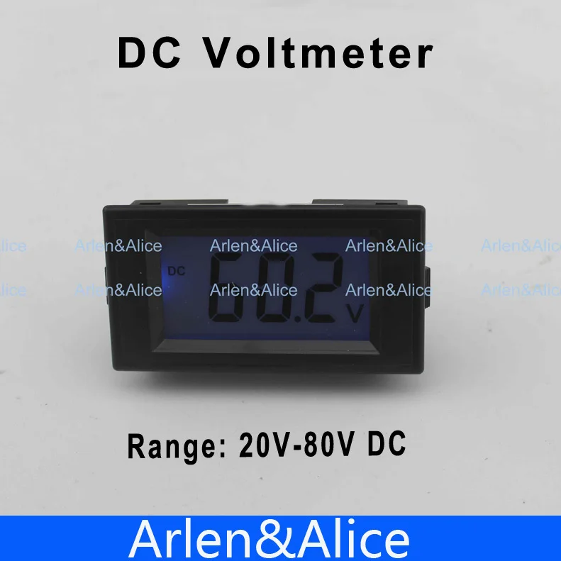 Цифровой вольтметр с жк дисплеем постоянный ток 20 80 в синий монитор постоянного