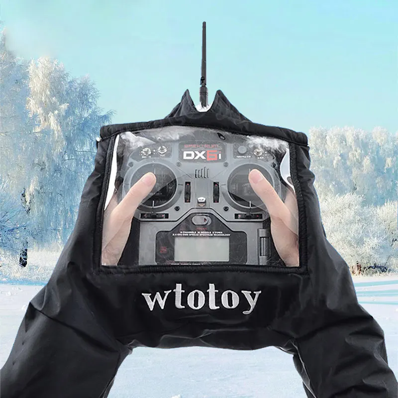 Black DJI Phantom 3 Стандартный дистанционный пульт теплые Перчатки полевых теплый чехол AT9Transmitter щит рука протектор зима уличный Дрон - Цвет: Black