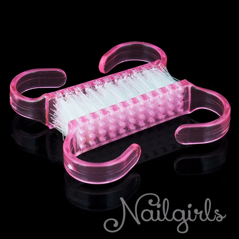 Top Nail 2 шт./лот розовая щетка для чистки ногтей инструменты пилка дизайна Уход за