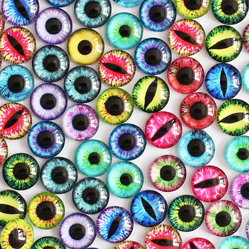 Стеклянная кукла аксессуары круглые глаза наклейки мультфильм милый