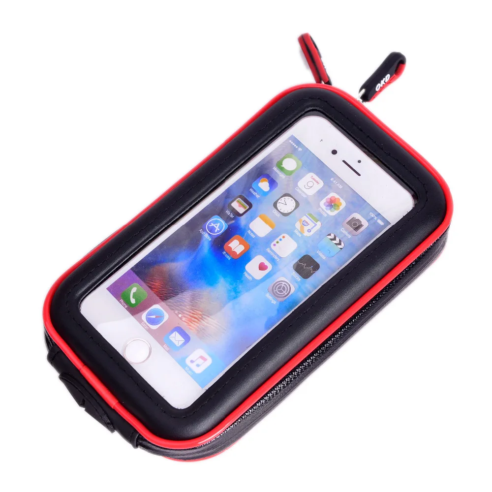 upgrade 360 degree gps motorcycle waterproof bag bicycle phone holder adjustable handlebar support moto mount card slots free global shipping