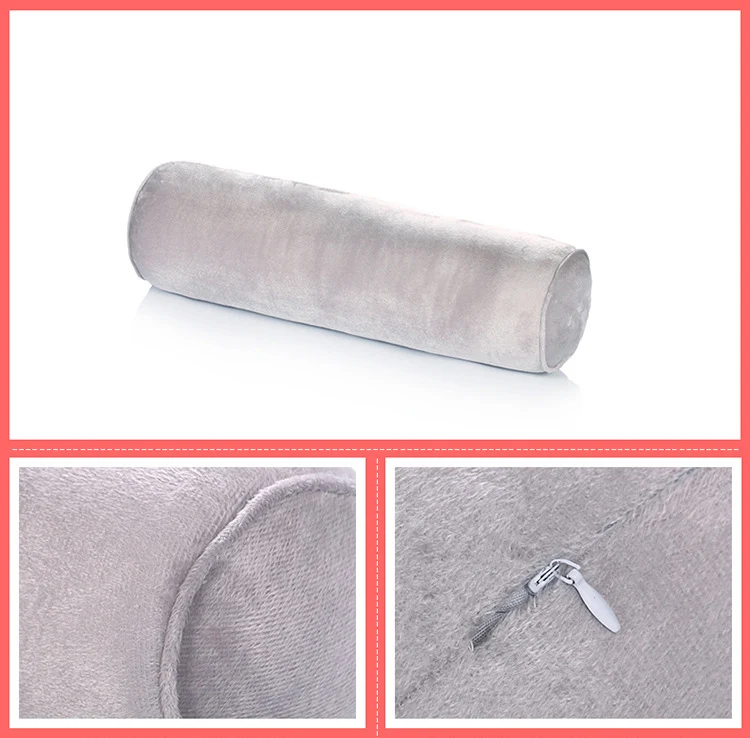 Light grey Подушка для шеи, подушки для путешествий, мягкая Массажная подушка для шейной спины, подушка для автомобиля, Подушка для спины стула - Цвет: Light grey