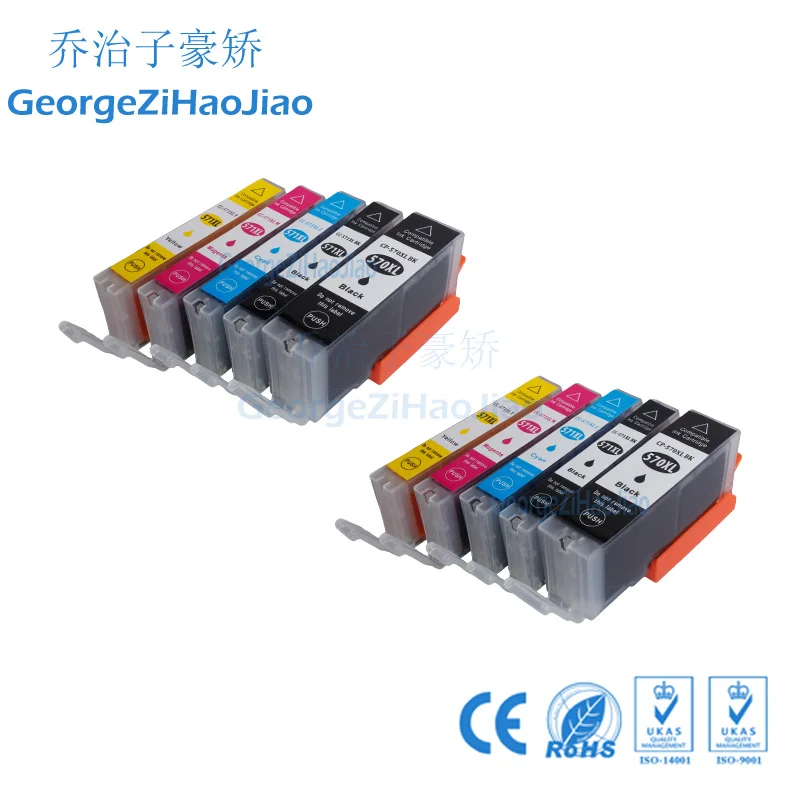 10 шт. PGI570 CLI 571 чернильных картриджей совместим с Canon MG5750 MG5751 MG5752 MG5753 MG6850 MG6851 MG6852 MG6853