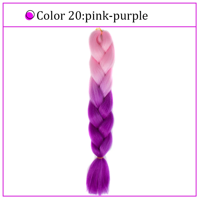 Yiyaobess Synthetic Ombre Braiding Hair Crochet Jumbo Braids Hair Extension 100g 24inch Black African Braids Pigtail Hair - Цвет: P12/613