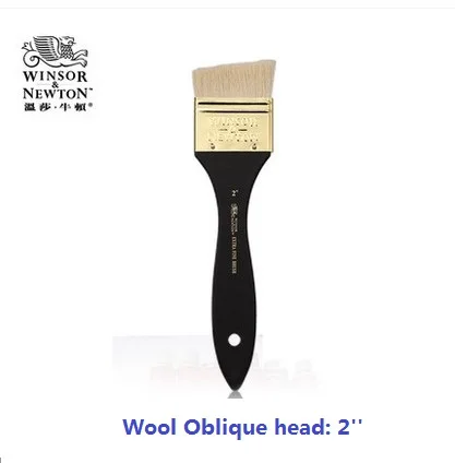 Oblique head 2 WINSOR& NEWTON старшая художница специальная шерстяная кисть для рисования Акварельная гуашь масляная и акриловая кисть - Цвет: Oblique head 2