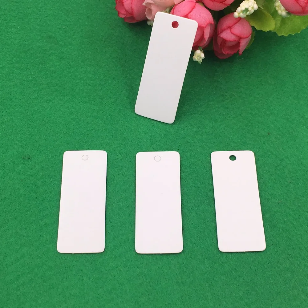 1000 шт белые бумажные прямоугольные простые Висячие бирки пустые этикетки для