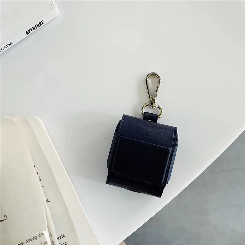 dark blue Для AirPods Чехол кожаный беспроводной Bluetooth наушники чехол s для Apple Airpod 2 Чехол Funda Мода - Цвет: dark blue