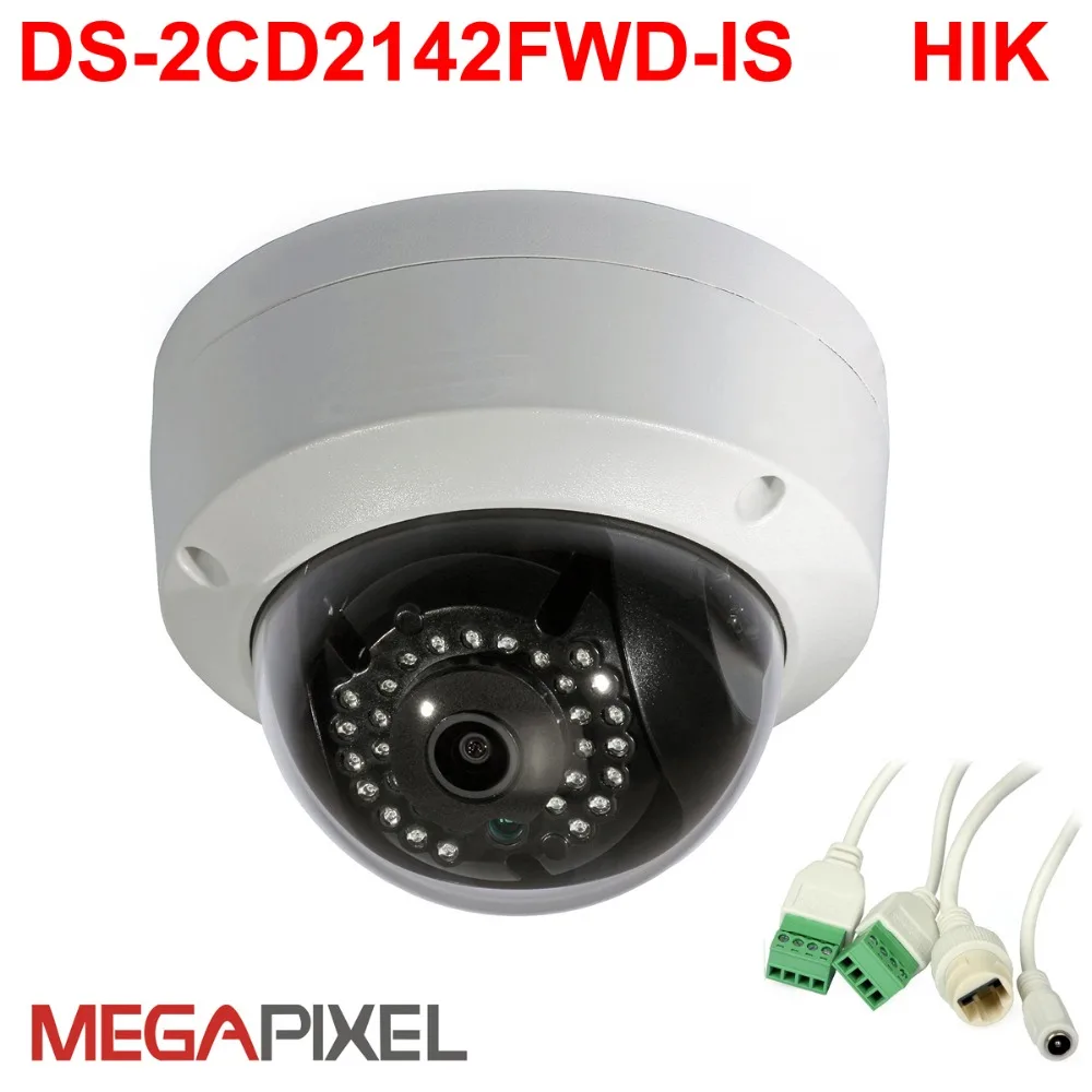 Cctv видео наблюдения безопасности ip камера DS 2CD2142FWD IS 4mp видеокамера 128G PoE 120db WDR