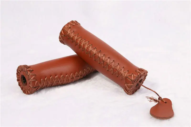 Винтажная кожаная ручка для горного и дорожного велосипеда|bicycle grips|grip leatherleather grips