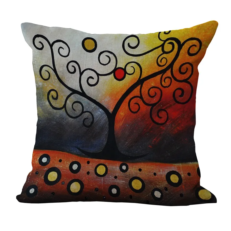 1 предмет новые футболки креативная ручной Краски дизайн узор в виде дерева жизни