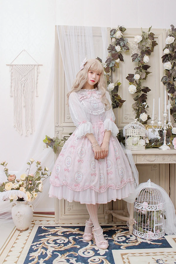 Котенок в раме~ Милая белая женская шифоновая блузка белый топ от Alice Girl~ предзаказ