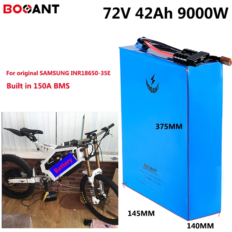 Батарея для электрического велосипеда 20S 72V 40ah 5000W 9000W Samsung 18650 35E ebike литиевая