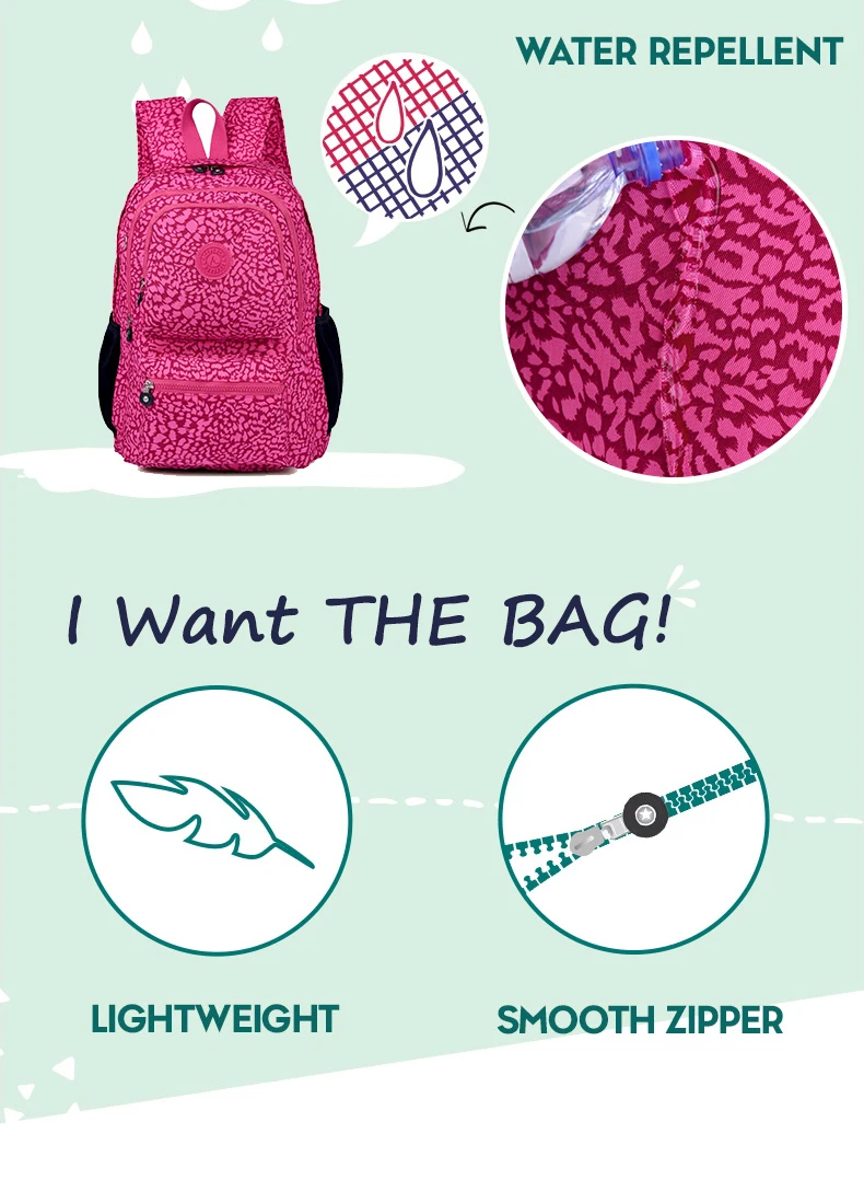 ACEPERCH Оригинальная Повседневная Mochila женская сумка Рюкзак Школьная Сумка для девочки-подростка нейлоновые водонепроницаемые Рюкзаки Женские