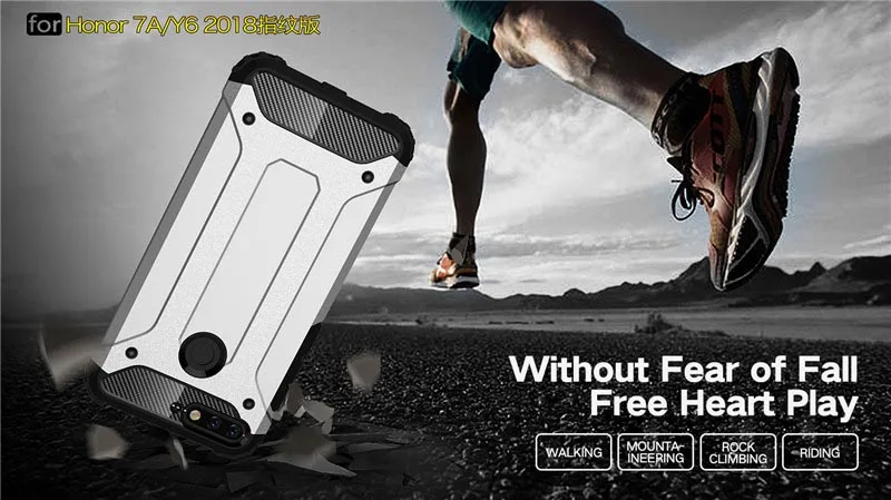 Beworlder Armor Cases For Huawei Honor 7A Case Y5 2018 Silicone Cover TPU + PC ShockProof Coque Y6 Prime |