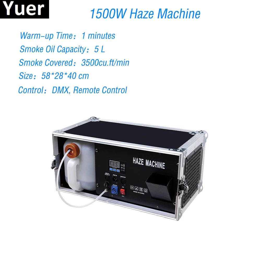 1500 Вт дымка машина 5л жидкий бак противотуманная Pro Morning Haze Машина DMX 512 дымовая для