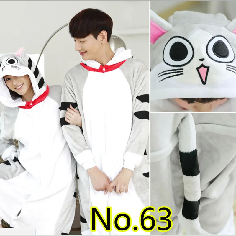 Женская пижама с кошкой из сыра домашняя одежда кигуруми для сна фланелевые