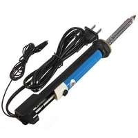 2018 ac 220v 30w handheld electric tin suction sucker pen us eu plug desoldering pump soldering tool with pcb board 2 nozzles