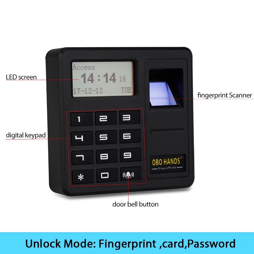 Биометрическая система считывания отпечатков пальцев RFID сканер контроля