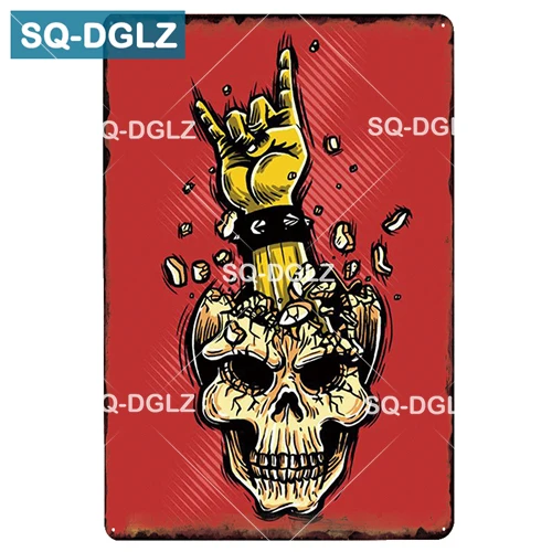 [SQ-DGLZ] MUSIC GUITAR Metal Sign Bar Wall Decoration Tin Sign Vintage Metal Signs Home Decor Painting Plaques Art Poster - Цвет: 1073