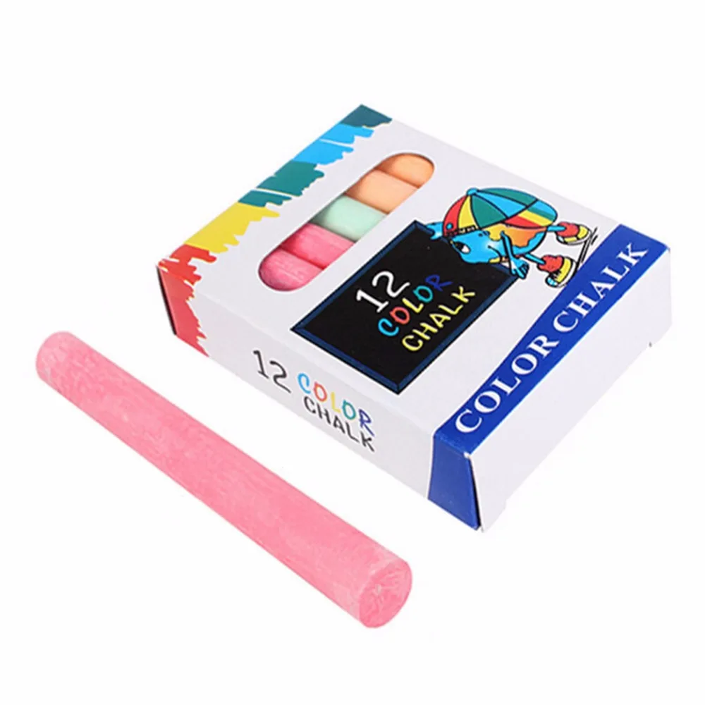 12 шт./кор. цветной мел для школьных и офисных принадлежностей|color chalk|chalk colorschool chalk |