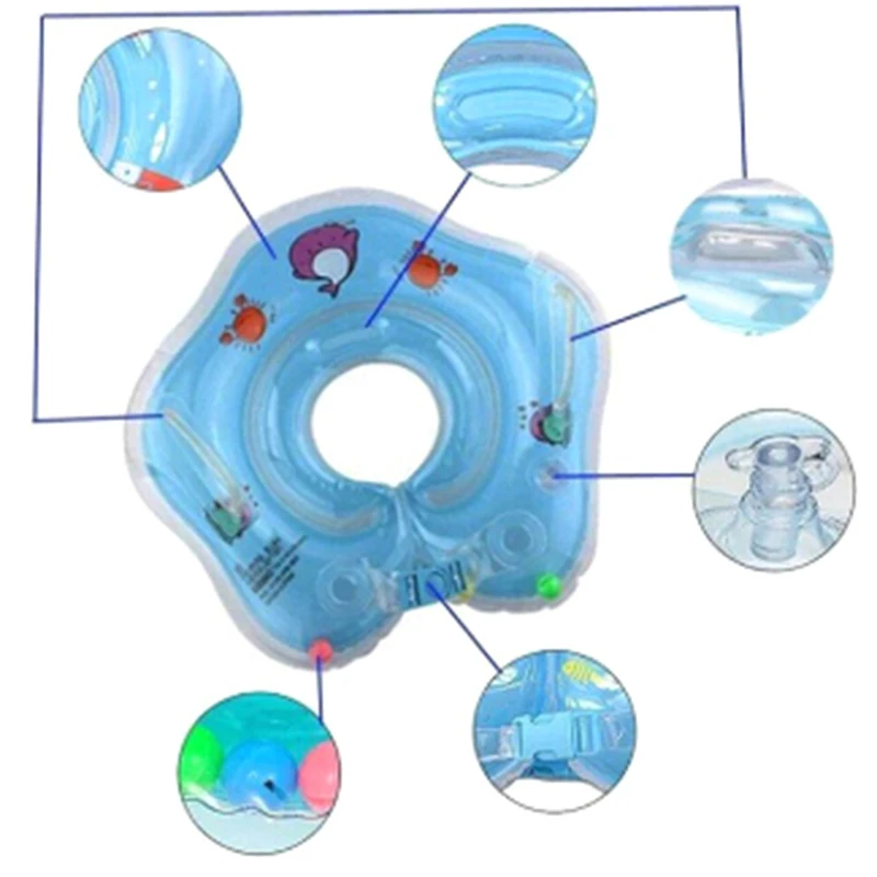 Симпатичные капли шеи ребенка Дельфин плавать ming кольцо надувные детские